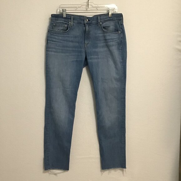Rag & Bone Dre Low Rise Slim Boyfriend Jeans Tulip Blue Size 29 - Picture 1 of 16
